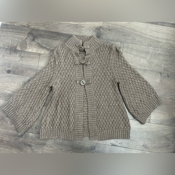 Jana Tops - Jana Knitted Button Up 3/4 Sleeve Elegant Cardigan